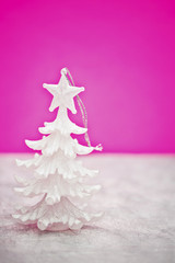 pink and purple Christmas decorations
