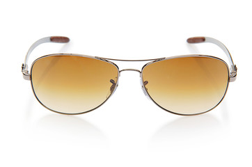 Elegant sunglasses isolated on the white