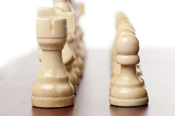 Classic Wooden Chessboard with Cheese Pieces