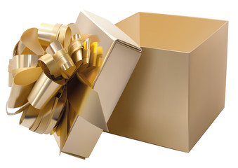 Goldene Geschenk-Box