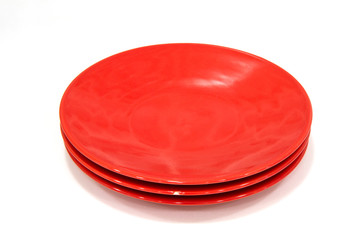 Colorful ceramic plates for the main dishes