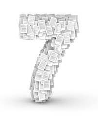 Number 7, page documents font
