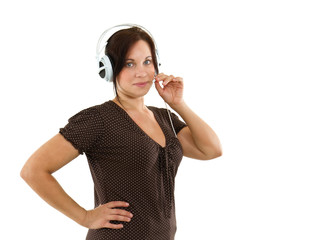 Woman with headphones