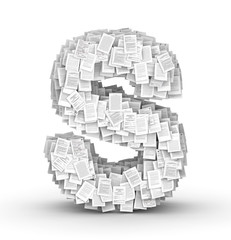 Letter S, page documents font