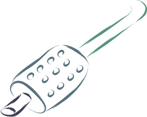 exhaust pipe sketch illustration