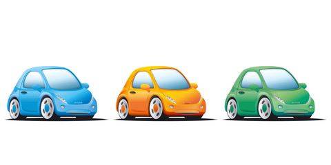 Colorful small cars