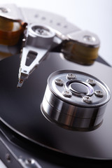opened hard disk drive