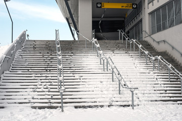 Stadium in winter