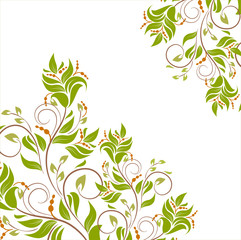 Floral backgrounds with decorative branches