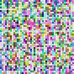 Pastel colors mosaic square tiles illustration background.