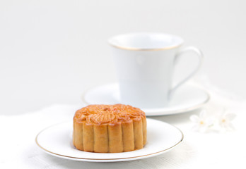 Moon cake traditional chinese dessert