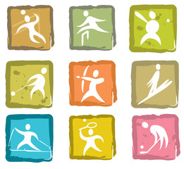 Summer and Winter Games Icon Set Number 3
