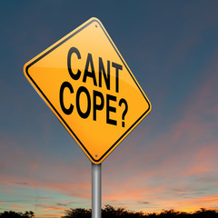 Cant cope concept.