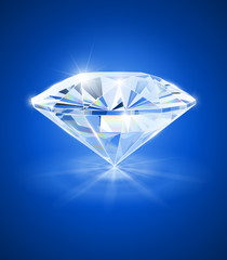 diamond on blue background vector illustration EPS10.