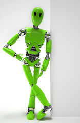 Naklejki  zielony robot