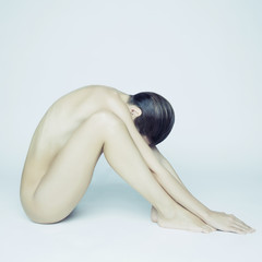 Fototapeta premium Elegant sitting lady