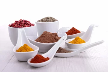 Deurstickers assortment of spices © M.studio