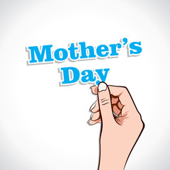 Mother's Day word in hand stock vector