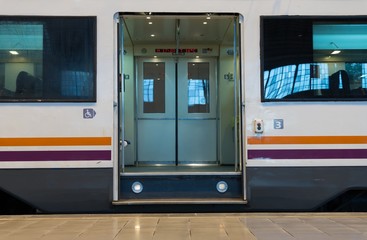Car entrance at the station