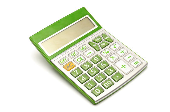 calculator isolated on white background