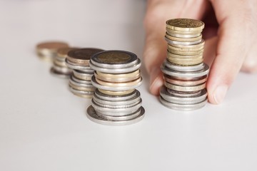 growing concept,business man with coins