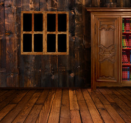 Bücherschrank ind der Hütte