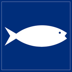 Schild blau - Aquarium