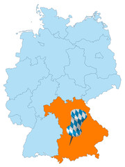 Karte Deutschland - Bayern