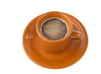 brown coffee cup isolated