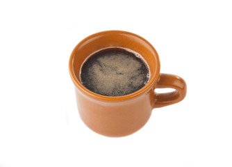 brown coffee cup isolated