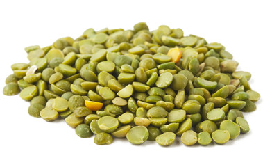 dry green peas isolated