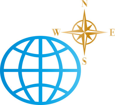 Kompass, compass, Erde, earth, Logo, Zeichen