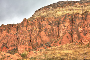 Famous cave city  Cappadocia at Turkey, HDR photography