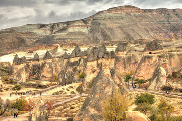 Fototapeta na wymiar Znani Kapadocja Cave City w Turcji, HDR photography