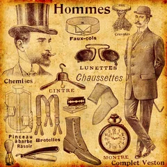 Photo sur Plexiglas Poster vintage Accessoires pour hommes