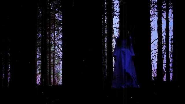 Horror scene of a scary woman