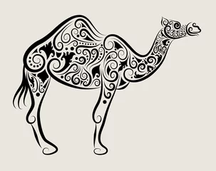 Deurstickers Camel Ornament Vector © ComicVector