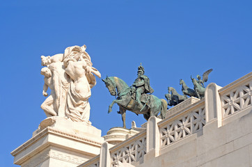 Staute of victor emanuel 2 palazzo venezia, rome