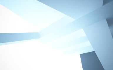 abstract interior with black walls and floors