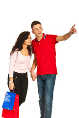 Young couple at shopping