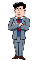 illustration Super businessman cartoon