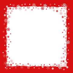 New Year (Christmas) background with snowflakes border