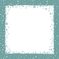 New Year (Christmas) background with snowflakes border