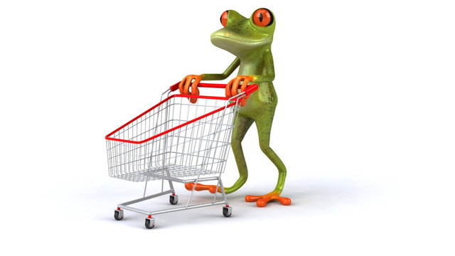 Fun frog shopping