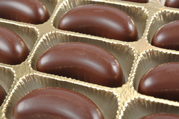 Close-up look of moon shape chocolate