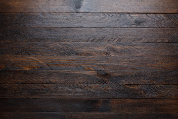 Naklejka premium Rustic wooden table background top view