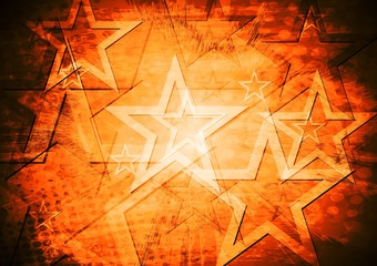Grunge stars vector background