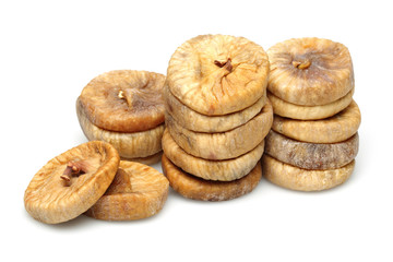 dried figs isolated on white