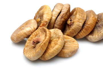 dried figs isolated on white