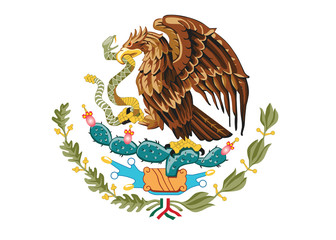 coat of arms of Mexico vector illustration